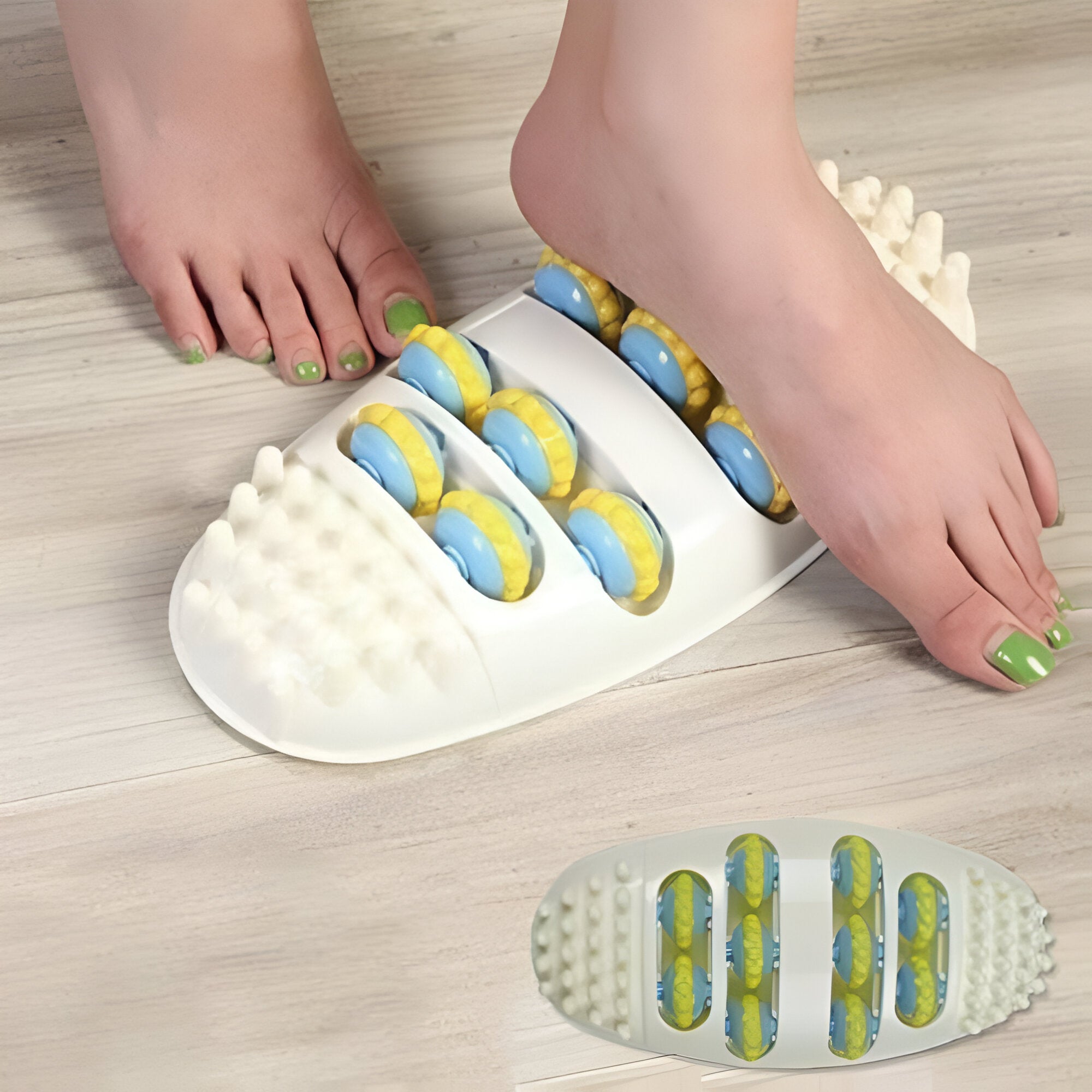 PLASTIC ROLLER WHEEL ACUPOINT FOOT MASSAGER