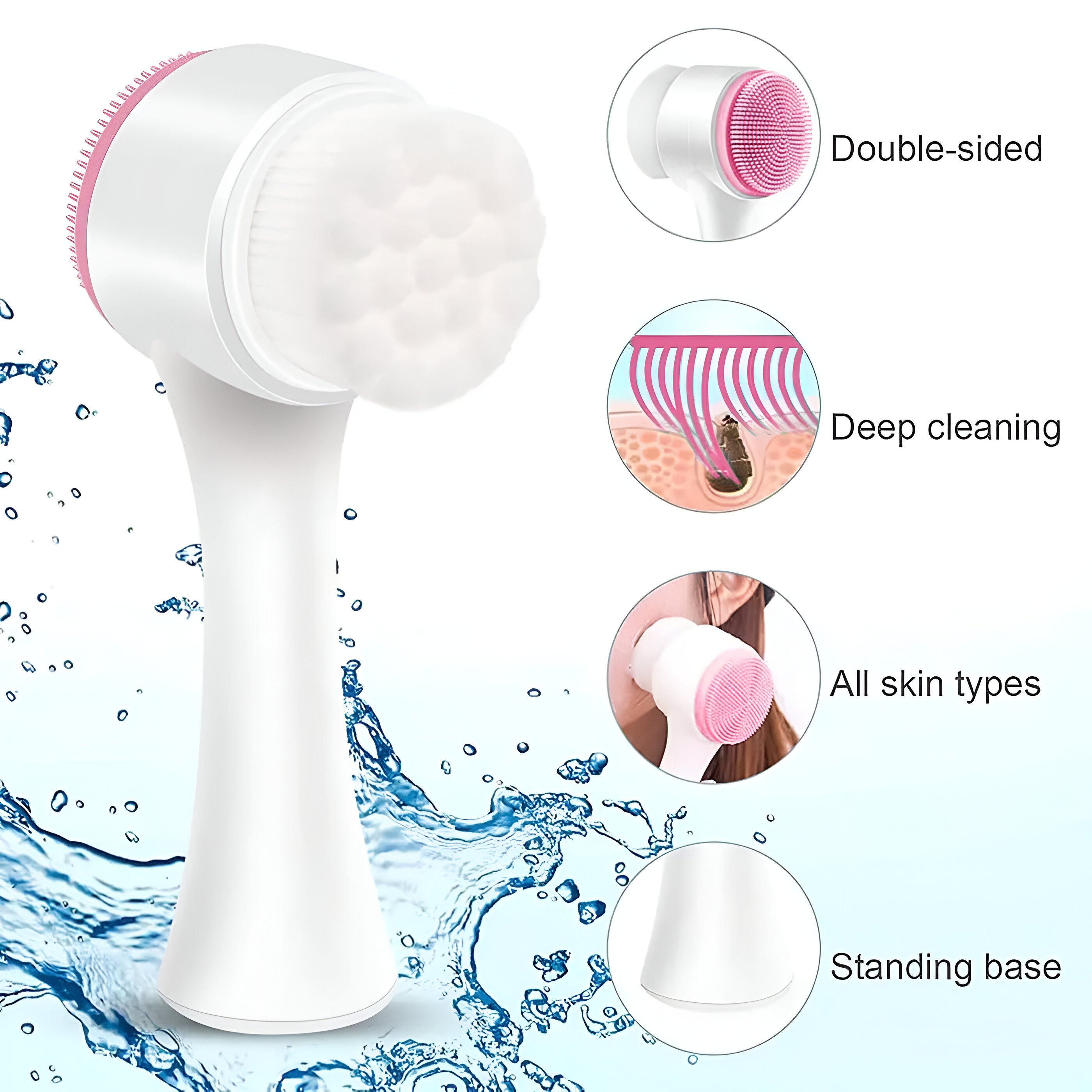 DOUBLE SIDE FACE WASH BRUSH