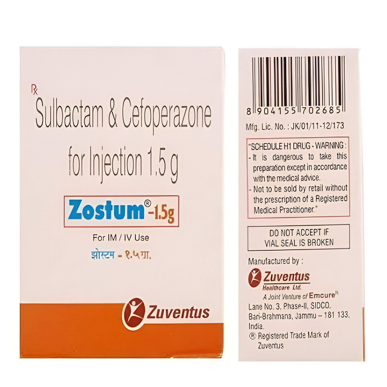 ZOSTUM 1.5GM INJ