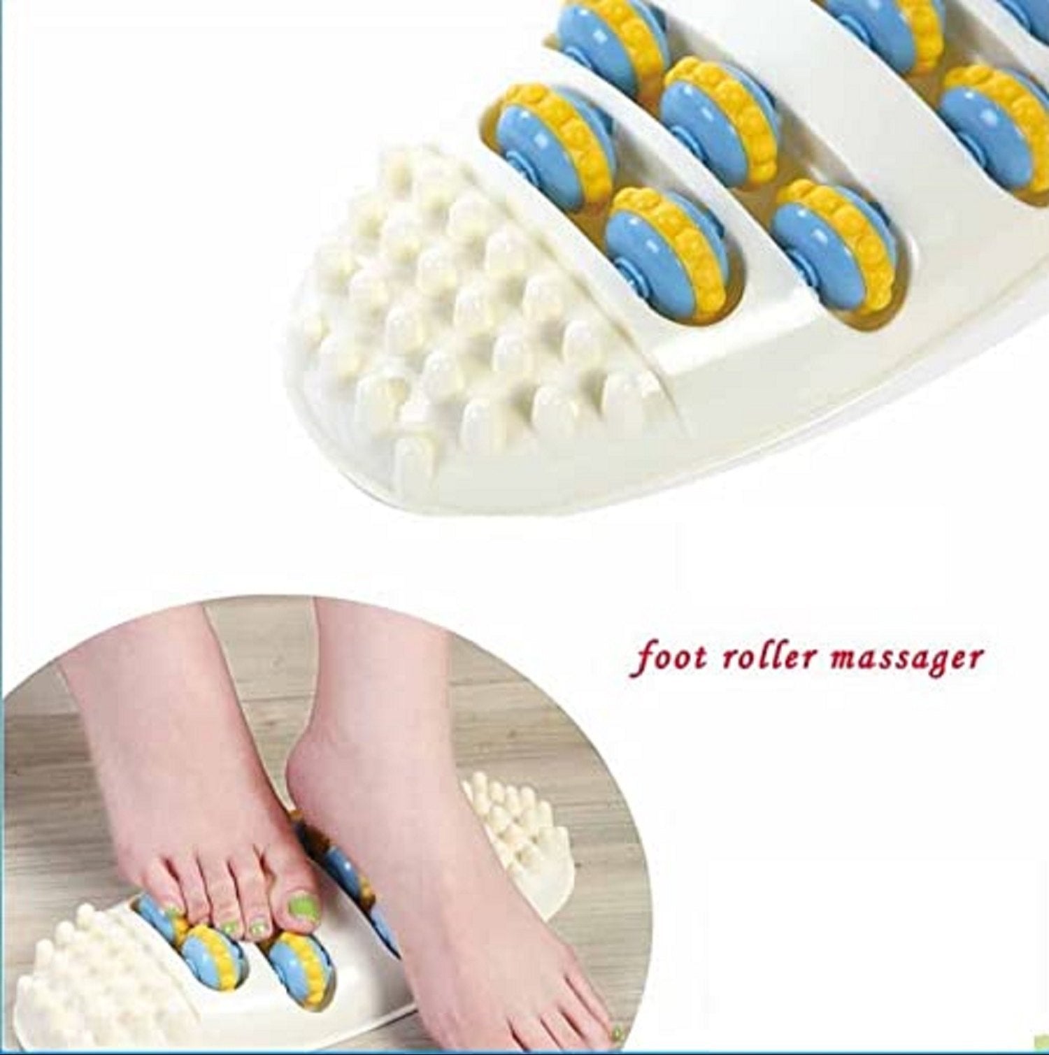 PLASTIC ROLLER WHEEL ACUPOINT FOOT MASSAGER