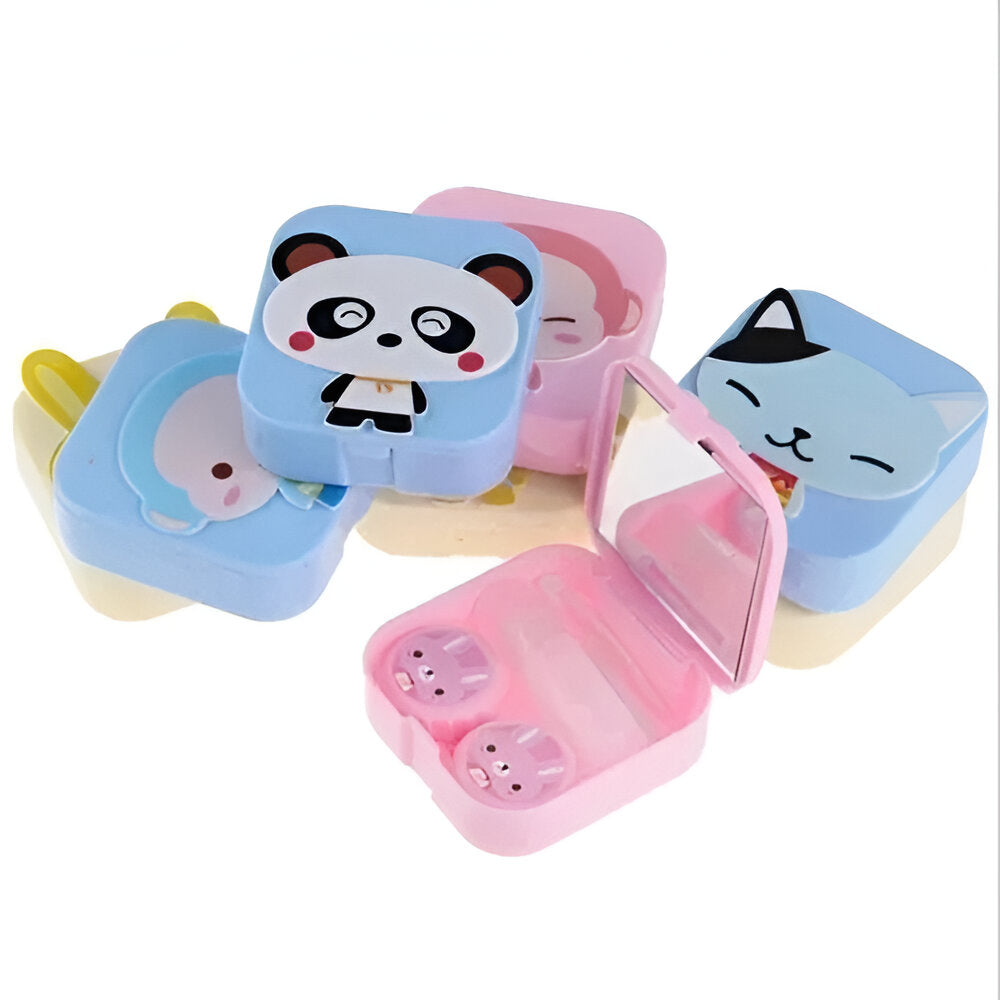 TRAVEL STORAGE CONTACT LENS CASE MIRROR BOX